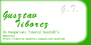 gusztav tiborcz business card